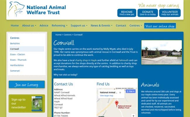 National Animal Welfare Trust Hayle, Hayle