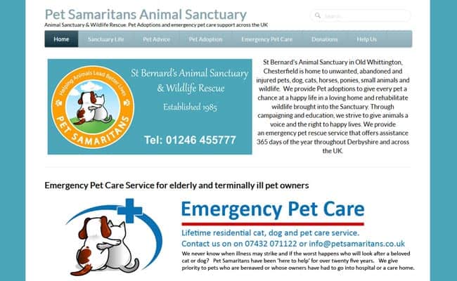 Pet Samaritans Animal Sanctuary, Chesterfield