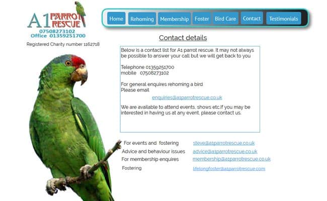 A1 Parrot Rescue, Bury St. Edmunds