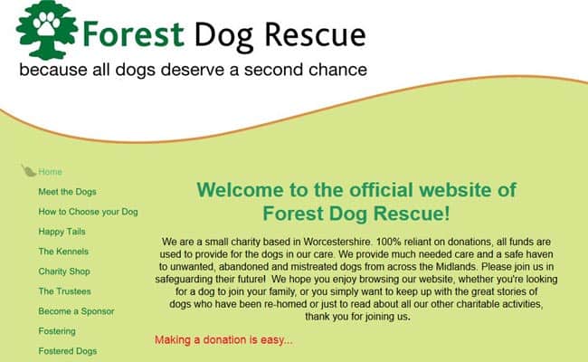 Forest dog cheap rescue centre